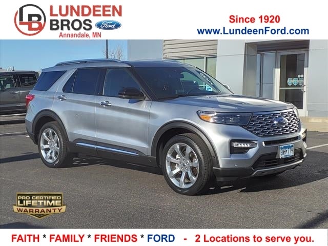 Used 2020 Ford Explorer Platinum with VIN 1FM5K8HC6LGD17334 for sale in Annandale, Minnesota